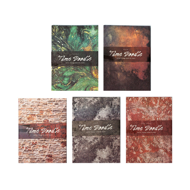 Time Graffiti Series Retro Mottled Paper Stickers, 30 Pcs - ViktaShop