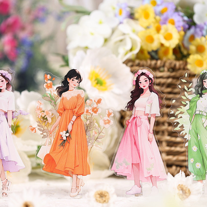 Sunseeker Sound Dream PET Sticker Pack – Creative Girl Character, 6 Options - ViktaShop