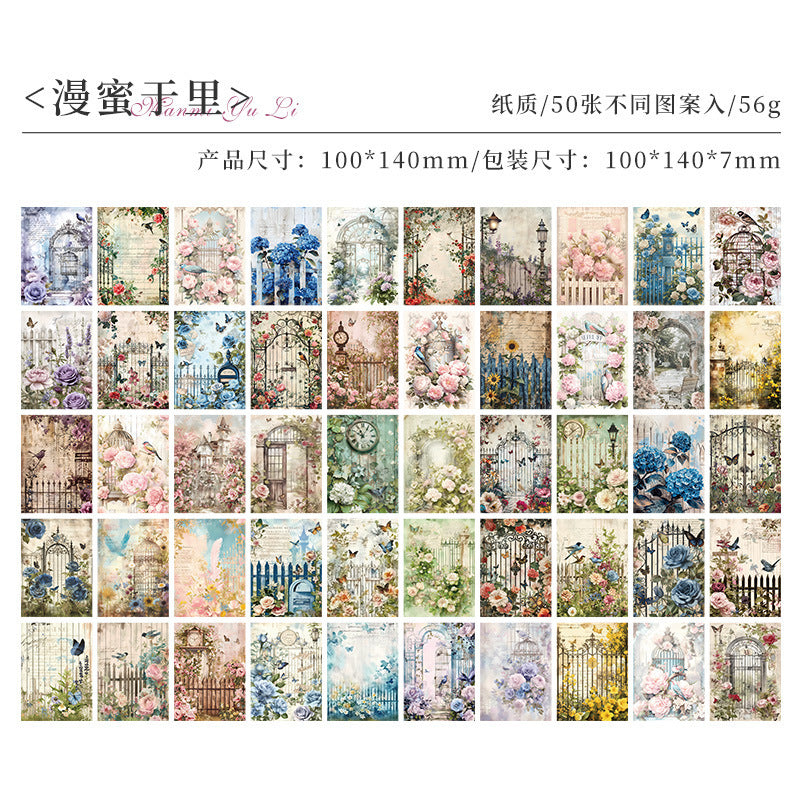 Retro Material Paper - Non-Sticky Collage Sheets - ViktaShop