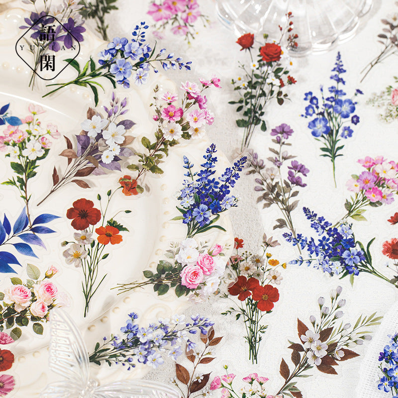 Morning Dew PET Flower Sticker Pack, 4 Options - ViktaShop