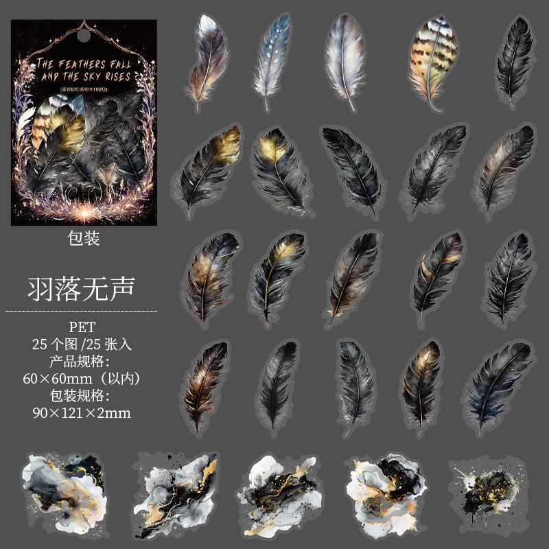 Sticker Pack - Falling Feather Series, 4 Options - ViktaShop