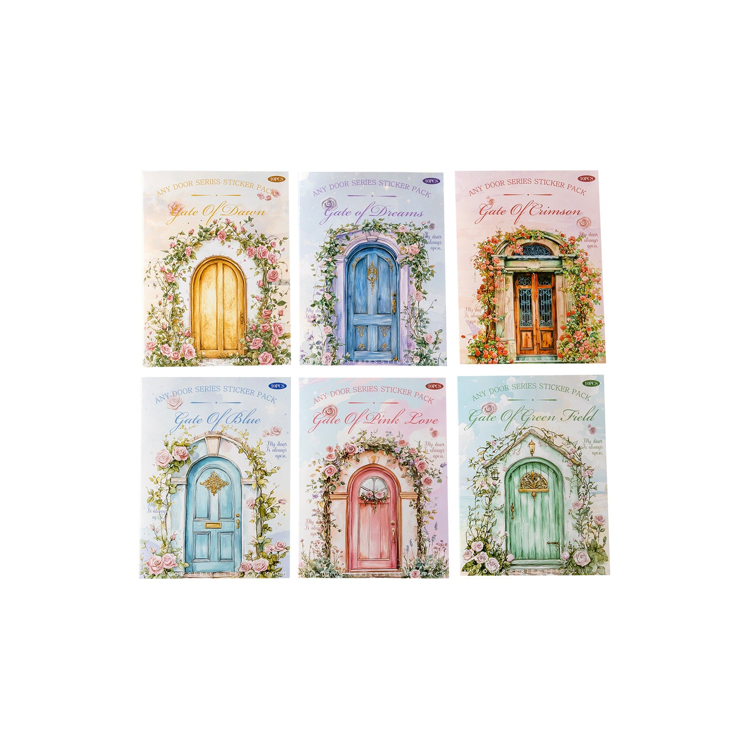 Landscaping Hard Card, Powder Love Door, 10 Pcs - ViktaShop