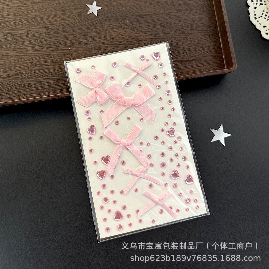 Love Star Rhinestone Stickers – 3D Heart & Bow, Girl Face Decoration - ViktaShop