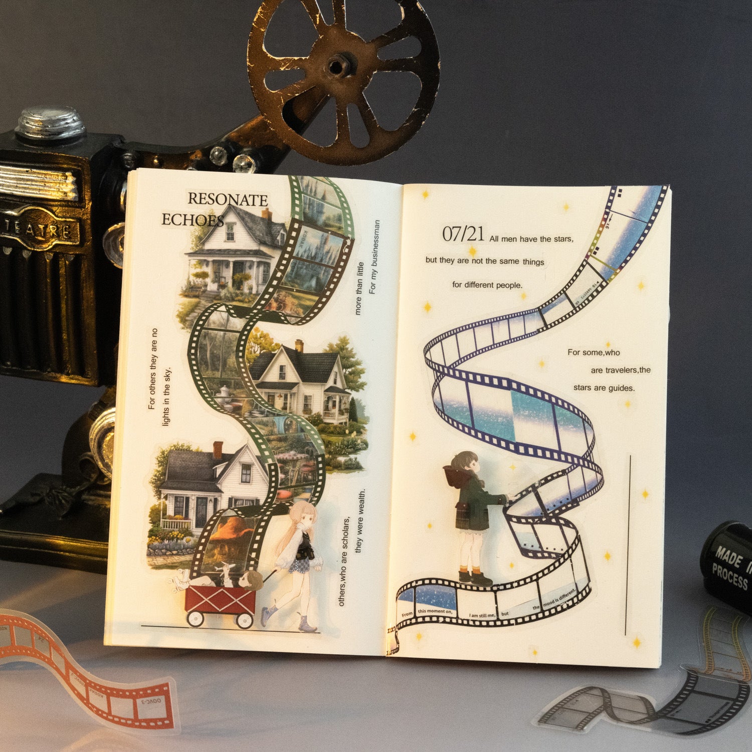 Dancing Film Strip Tape – Film Theme Decorative Sticker, 6 Options - ViktaShop