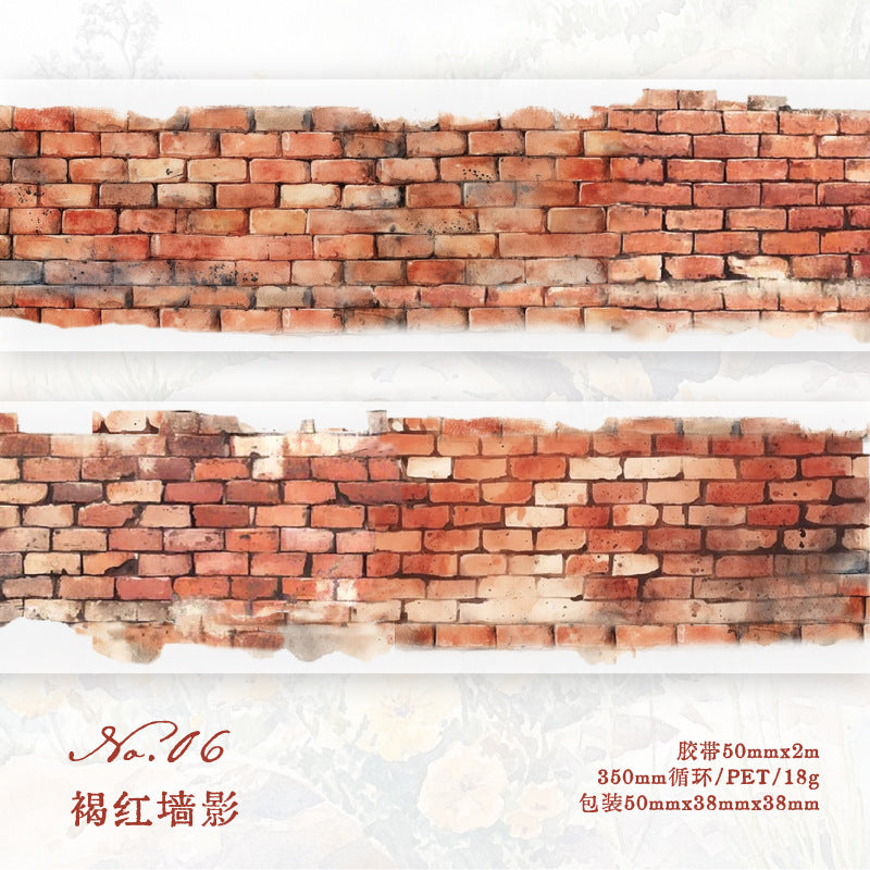 Twilight PET Tape - Green Wild Flower Wall Series, 2m - ViktaShop