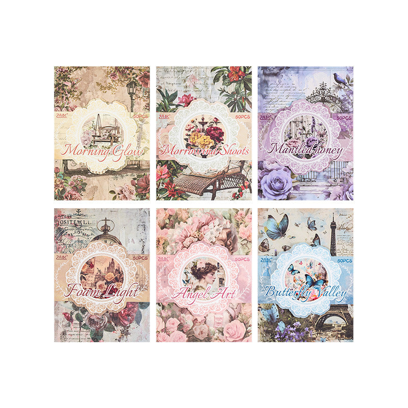 Retro Material Paper - Non-Sticky Collage Sheets - ViktaShop