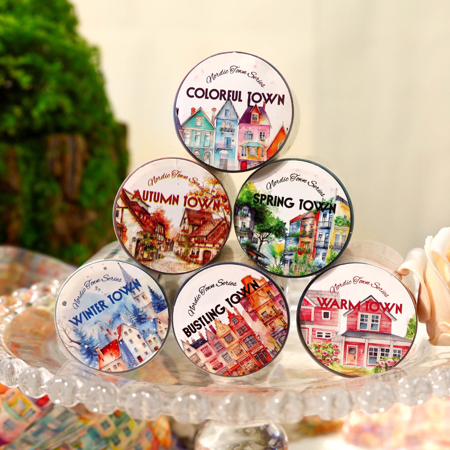 Ancient Forest PET Tape - Nordic Town Series, European Castle Theme, 2m - ViktaShop