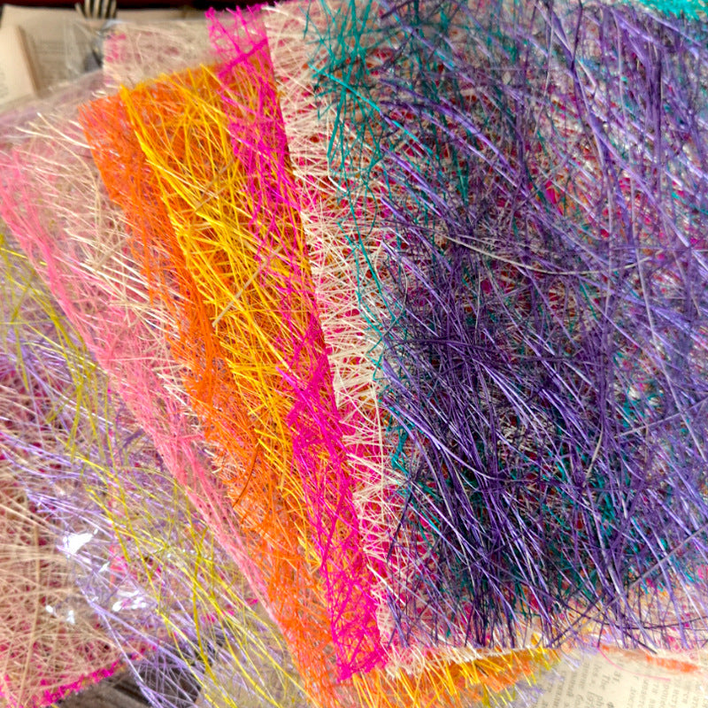 A5 Ten-Color Hollow Hemp Fiber Paper, 10 Sheets - ViktaShop