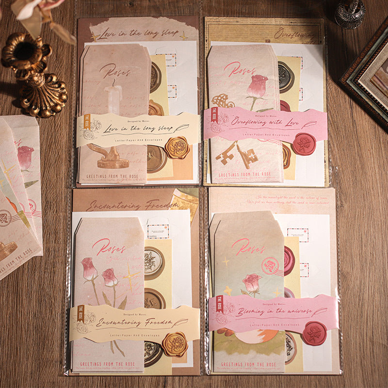 Stationery Set - Rose Greeting Series, 4 Options - ViktaShop