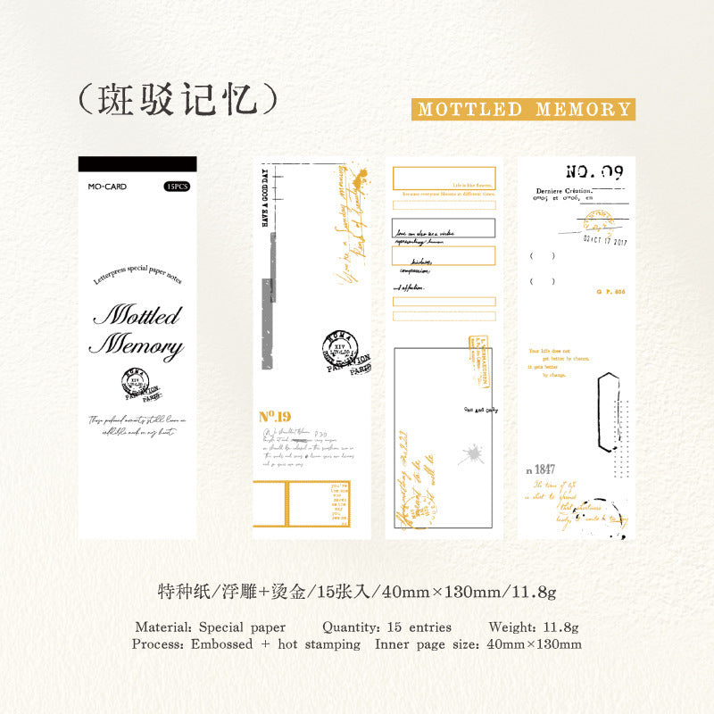 Retro Special Paper with Bronzing, Long Strip Relief, 10 Sheets - ViktaShop