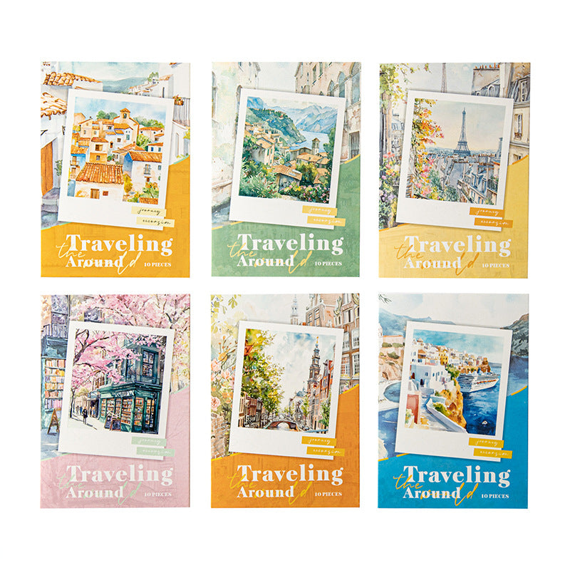 Travel Around the World Series Washi Sticker, 6 Pcs - ViktaShop