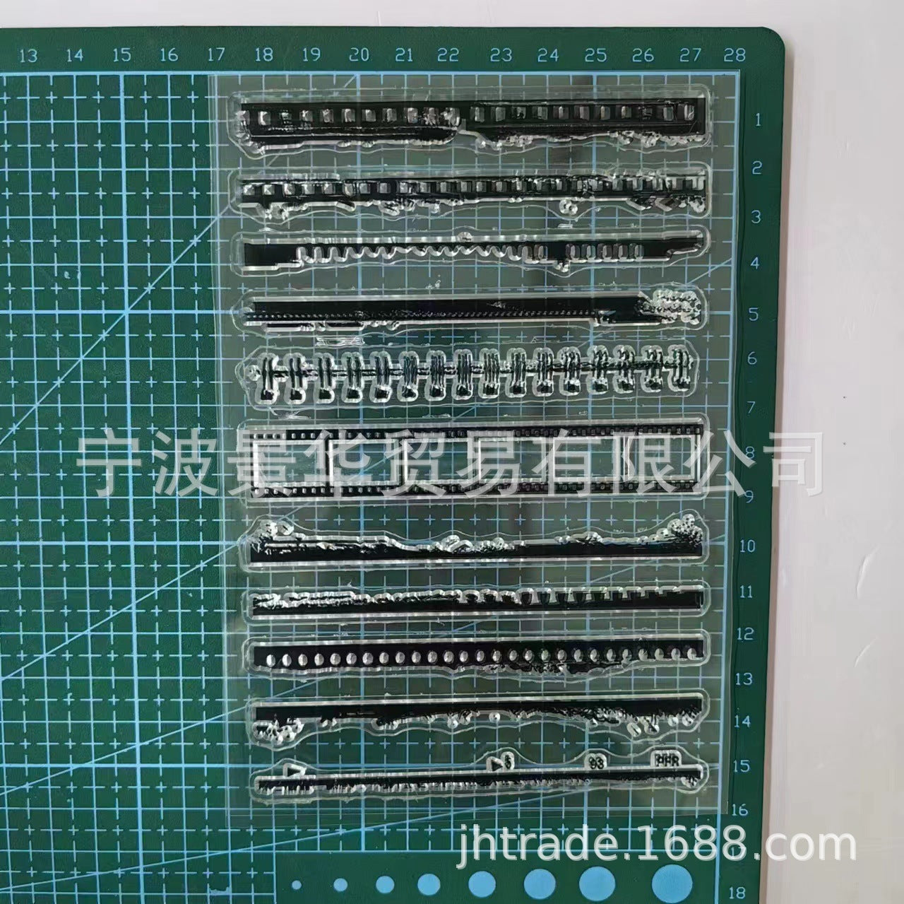 Transparent Silicone Stamp, PVC Finished Stamp with Film Lines for DIY Scrapbooking - ViktaShop