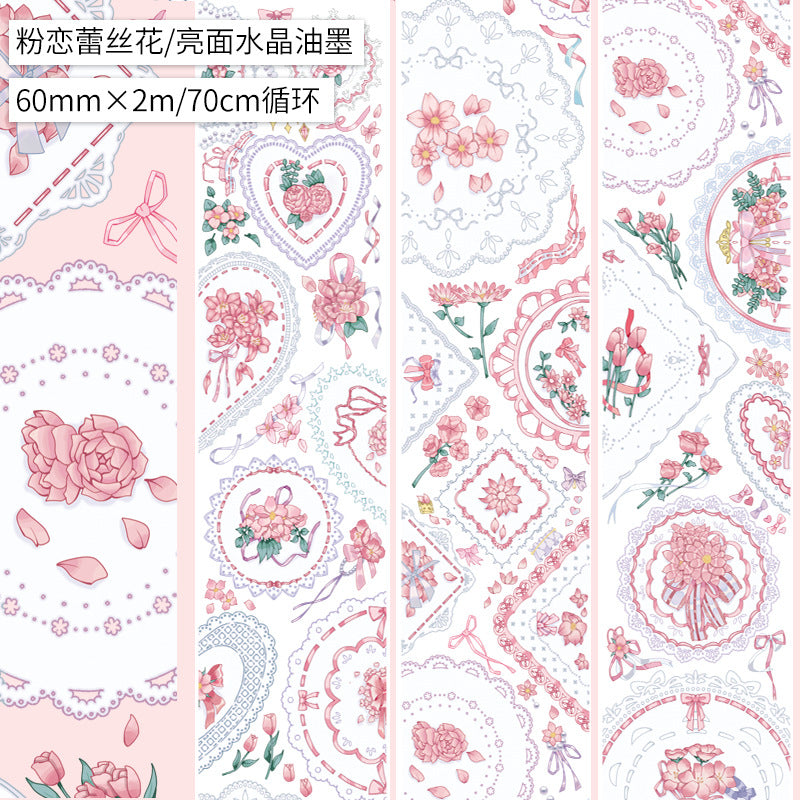 PET Special Oil Hand Lace Tape - Flower Material - 2m - ViktaShop