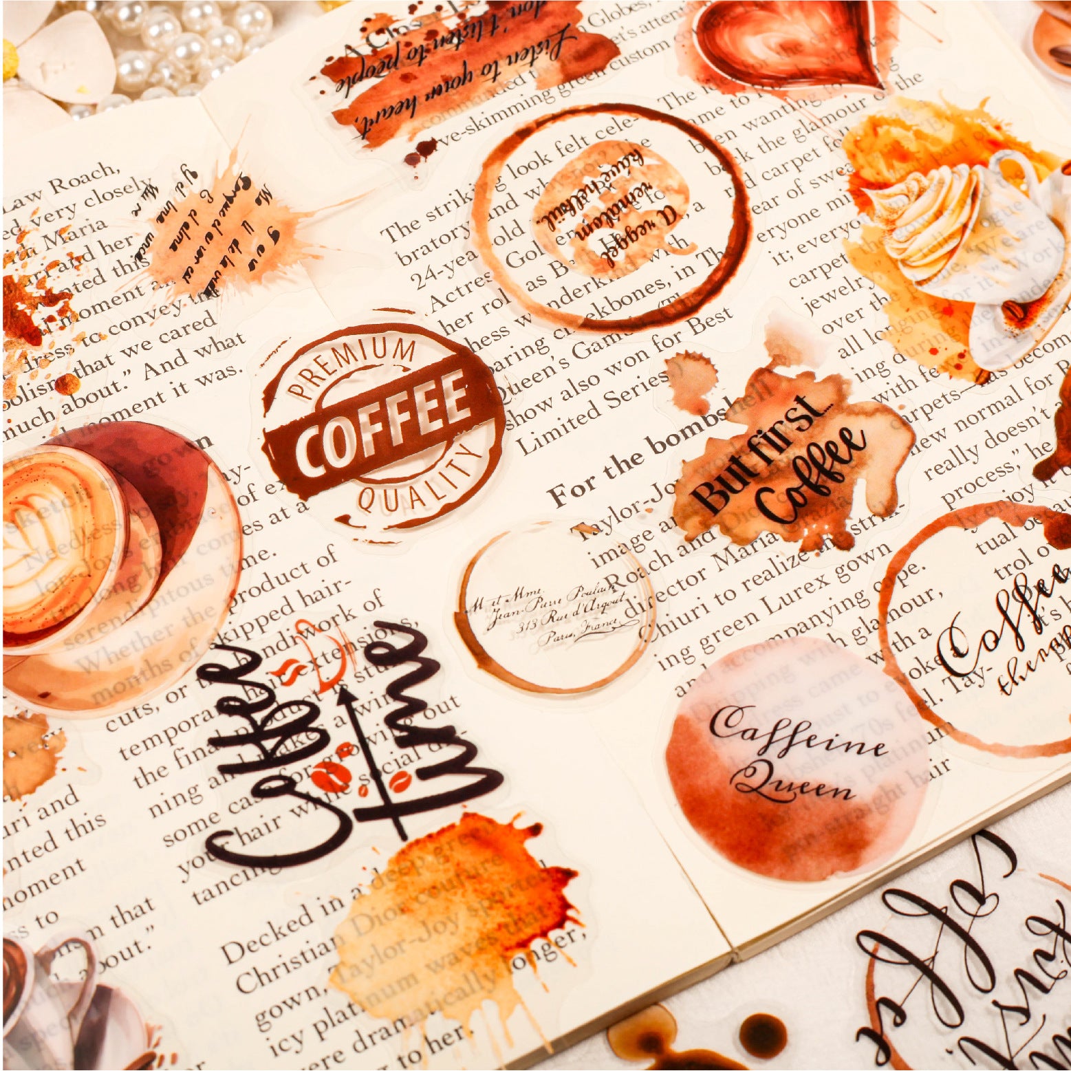 Coffee Sticker Pack - PET - ViktaShop