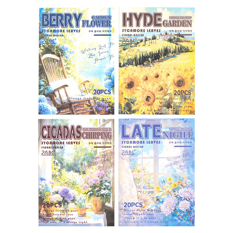 PET Sticker Book Garden Series, 4 Options - ViktaShop