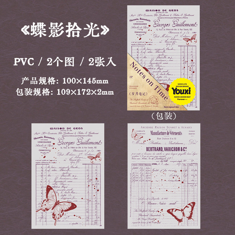 Transfer Sticker Notes Manuscript Landscape, 6 Options - ViktaShop