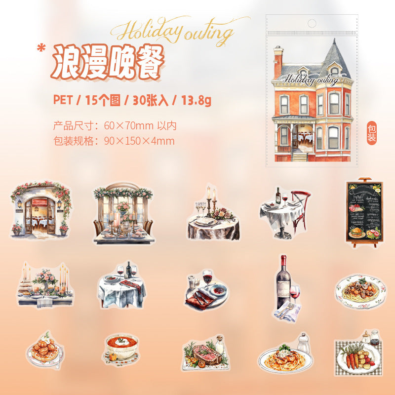 Holiday Travel PET Stickers, 6 Options - ViktaShop