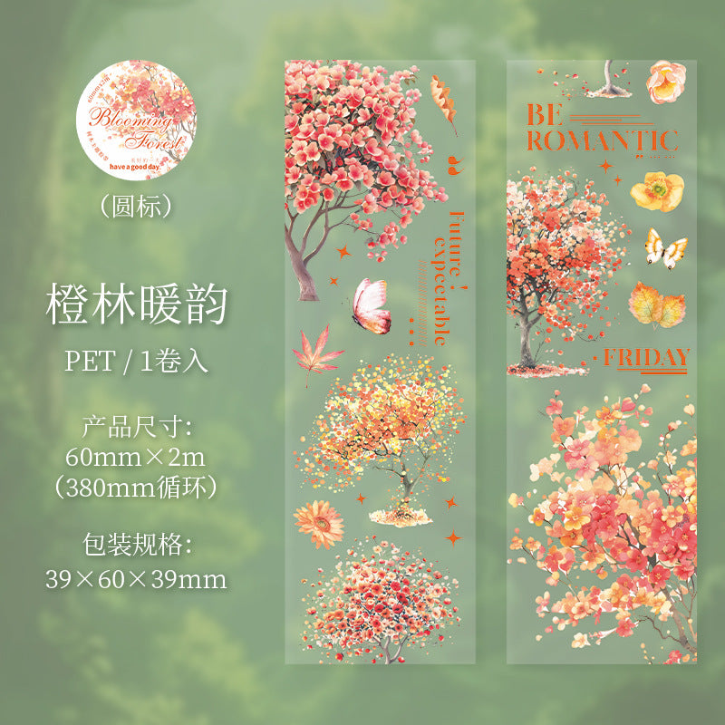 PET Tape – Blooming Forest Tree Series, 2m - ViktaShop
