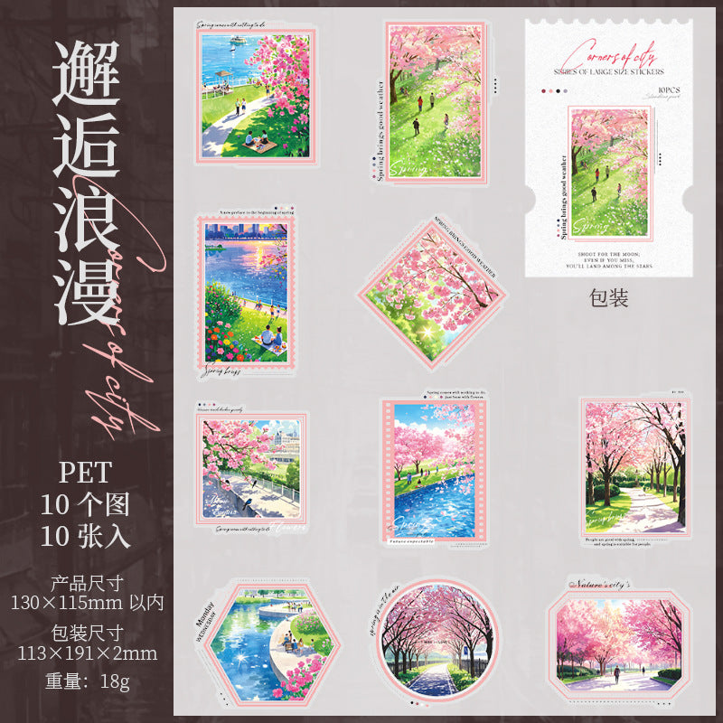 Corner Series Large - Size Landscaping Stickers - ViktaShop