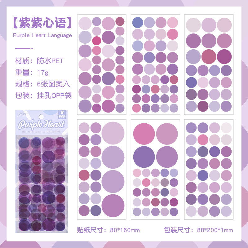 White Ink-Free Flat Stickers – Pink & Dreamy, 4 Styles, 6 Pcs - ViktaShop