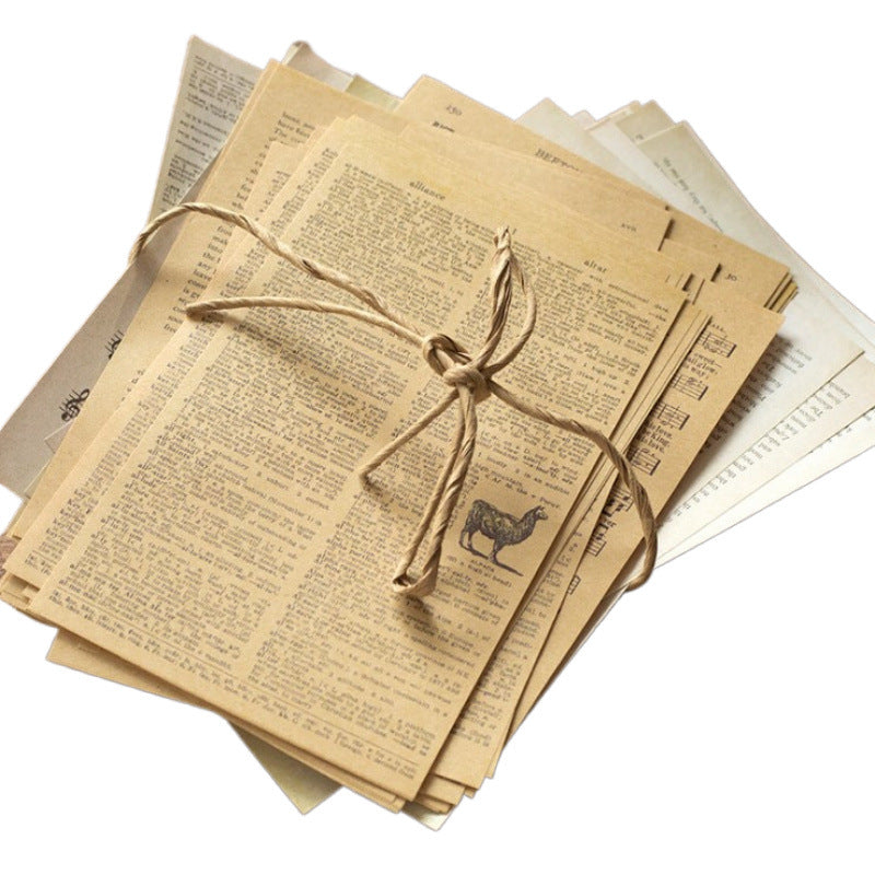 Retro Old Paper Scrapbooking Wall Stickers – Nostalgic Newspaper & Book Decoration, 12 Options - ViktaShop