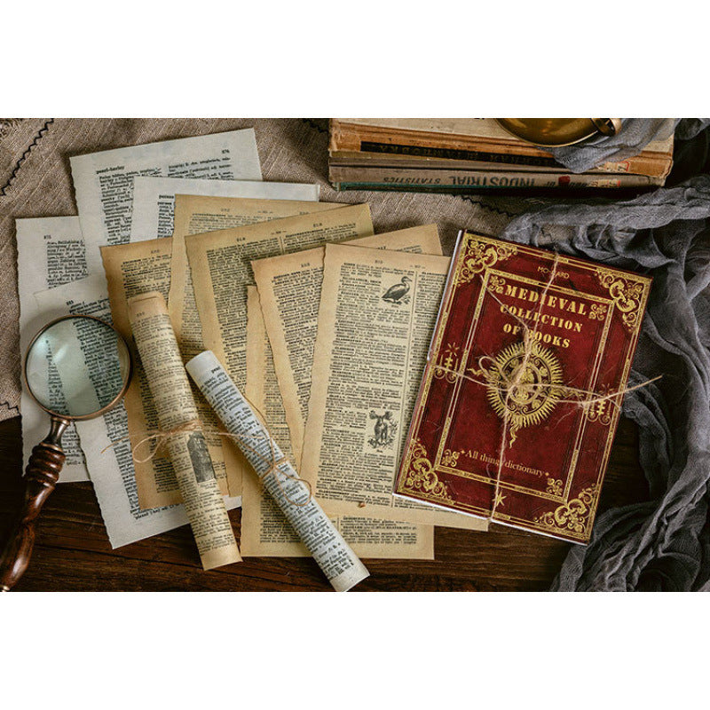 Retro Old Paper Scrapbooking Wall Stickers – Nostalgic Newspaper & Book Decoration, 12 Options - ViktaShop