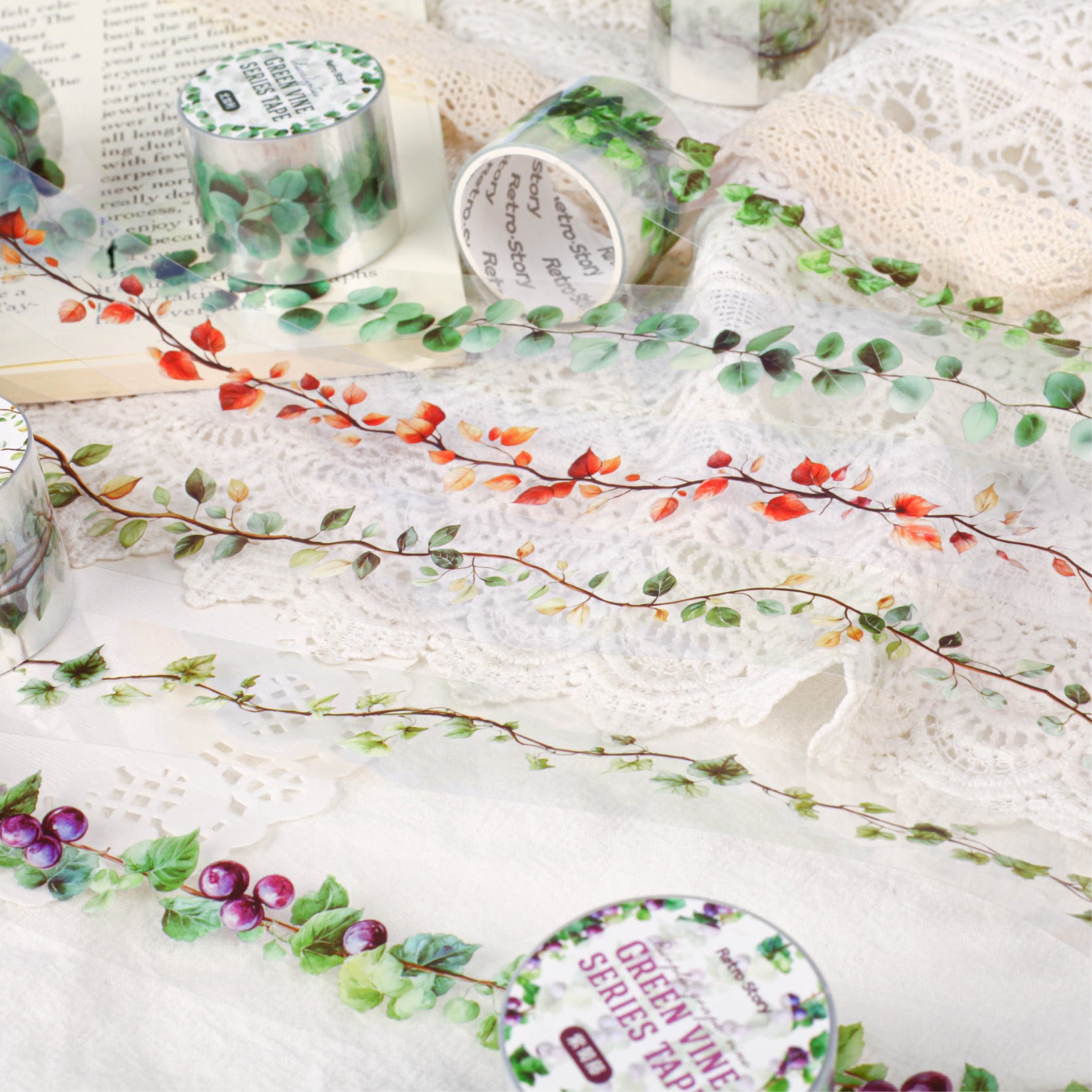 Special-Shaped PET Tape - Eucalyptus & More - ViktaShop