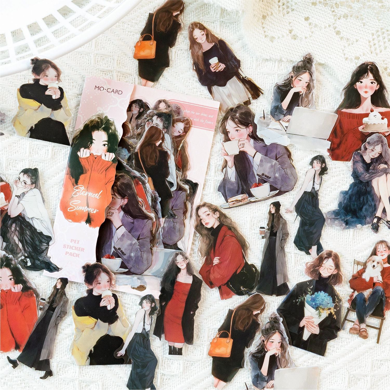 Happy Girl Series PET Stickers - ViktaShop