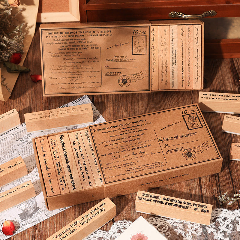 Beech Seal - Wise Language Series, 10 Pcs - ViktaShop