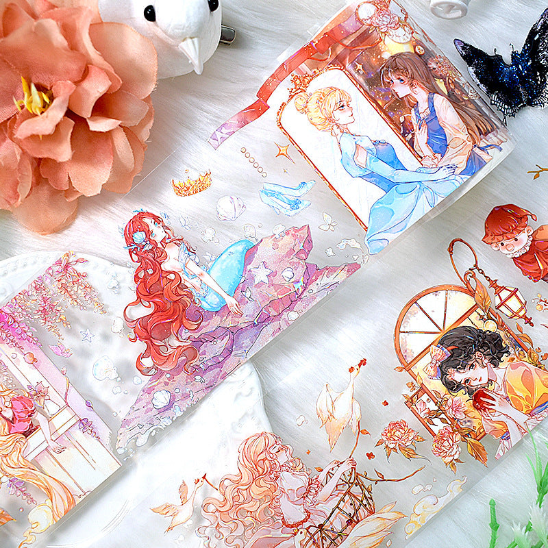 Fantasy Fairy Tale PET Tape - Collage Sticker Roll for Decoration, 2m - ViktaShop