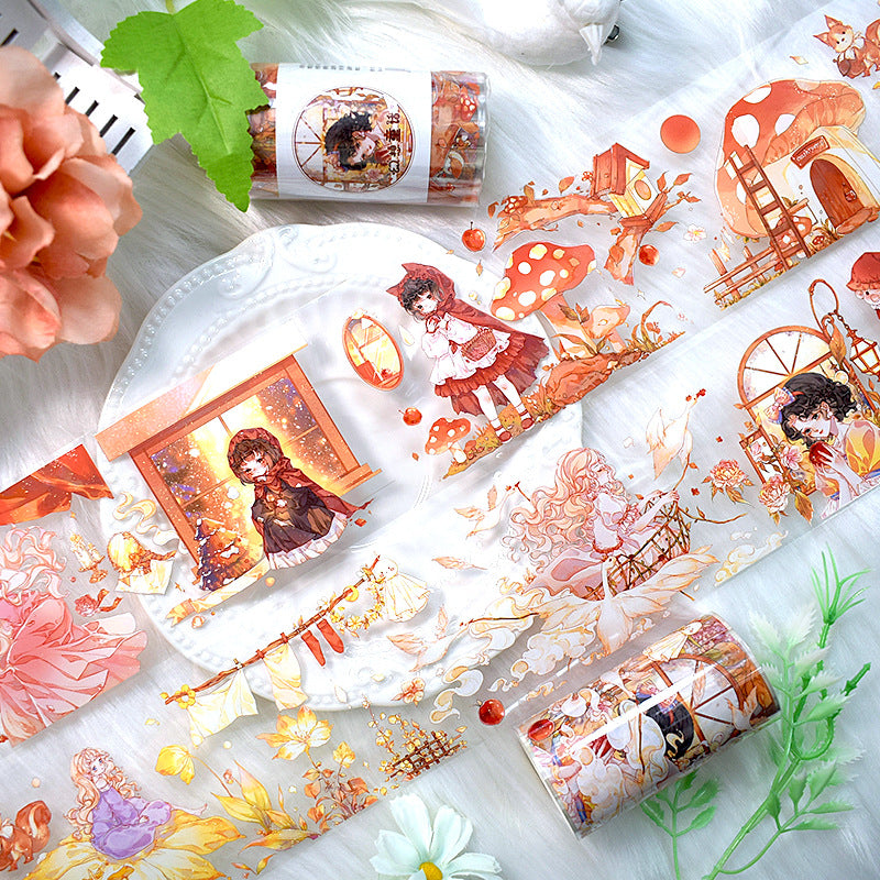 Retro Character PET Tape – Handmade Collage, DIY - 2m - ViktaShop