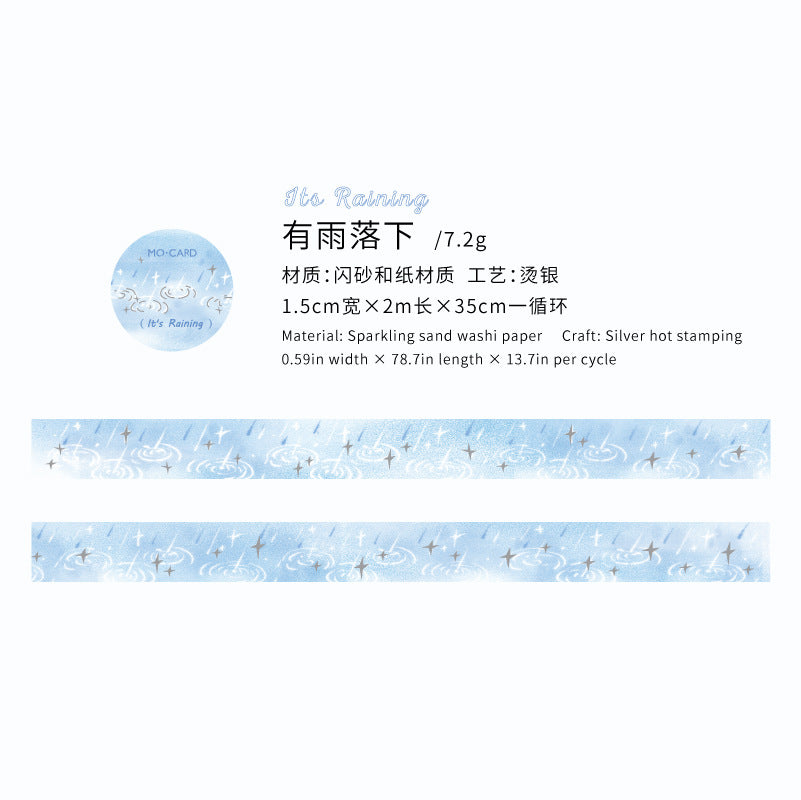Starry Sky Hot Silver Washi Tape, 2m - ViktaShop