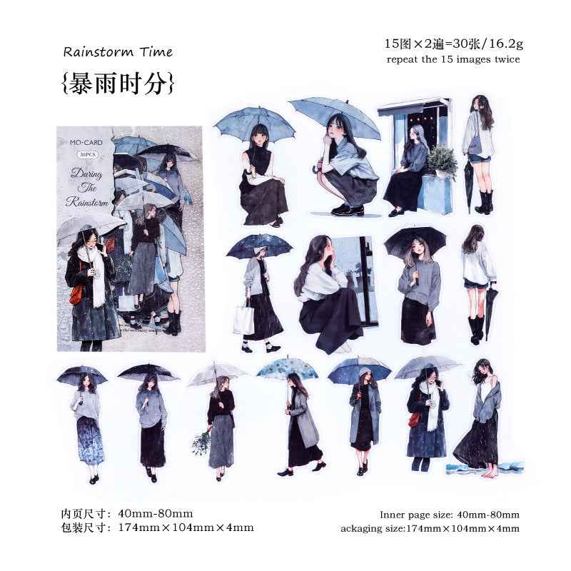 Rain Sound Overture Series PET Stickers