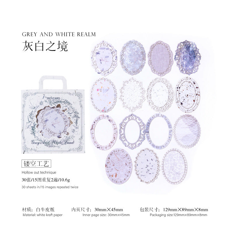 Hollow Border Card – Lace Light & Shadow Series, Light Retro Material - ViktaShop