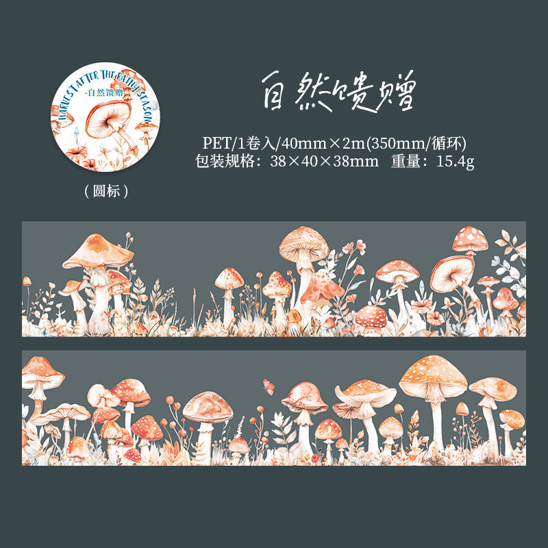 The rainy season series mushroom landscaping PET tape 6 types 4 cm / 2 m - Viktashop.com