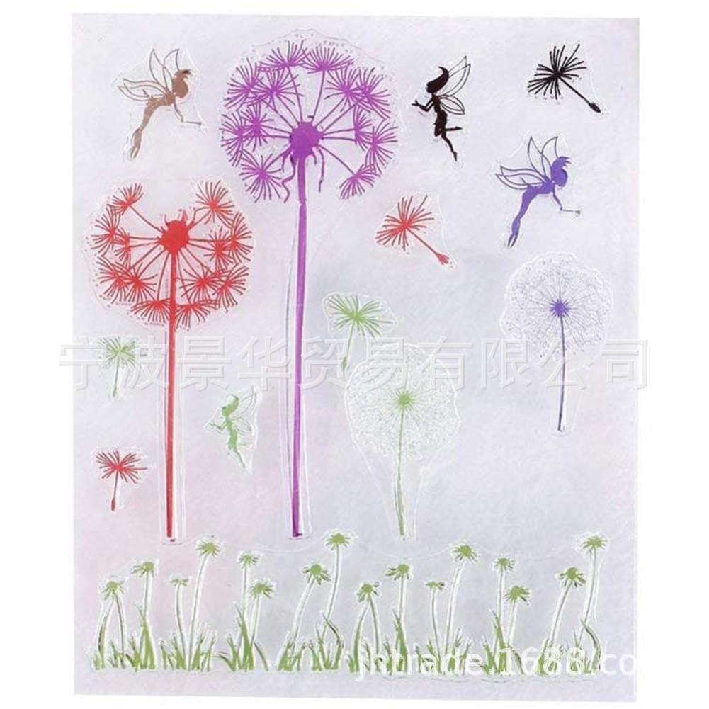 Transparent Dandelion Stamp, Clear Silicone Seal for Scrapbook & Journal DIY - ViktaShop