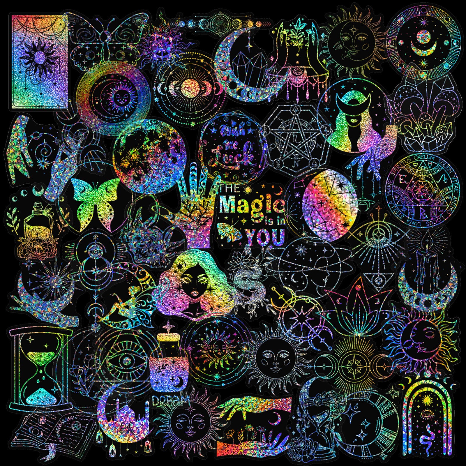 Magic Memories Laser Stickers – PET, 100 Pcs - ViktaShop