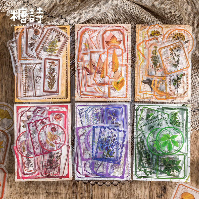 Fog Flower Series, PET Sticker Pack, Plant Theme, 30 Pcs - ViktaShop