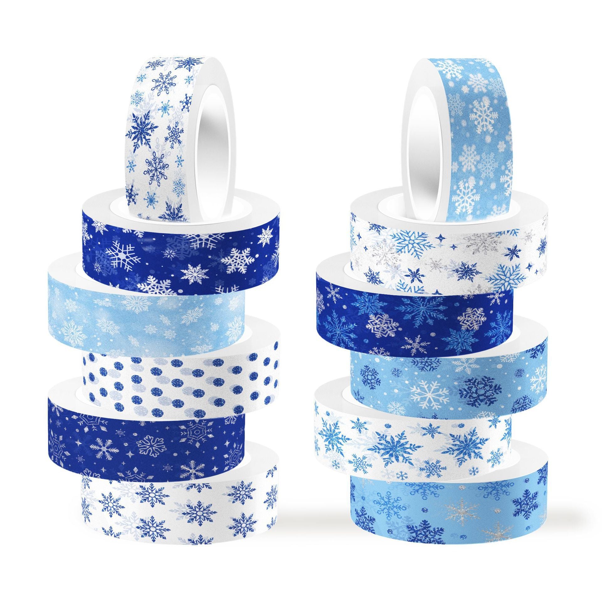 Snowflake Christmas Washi Tape – Winter Theme Roll, 5m - ViktaShop