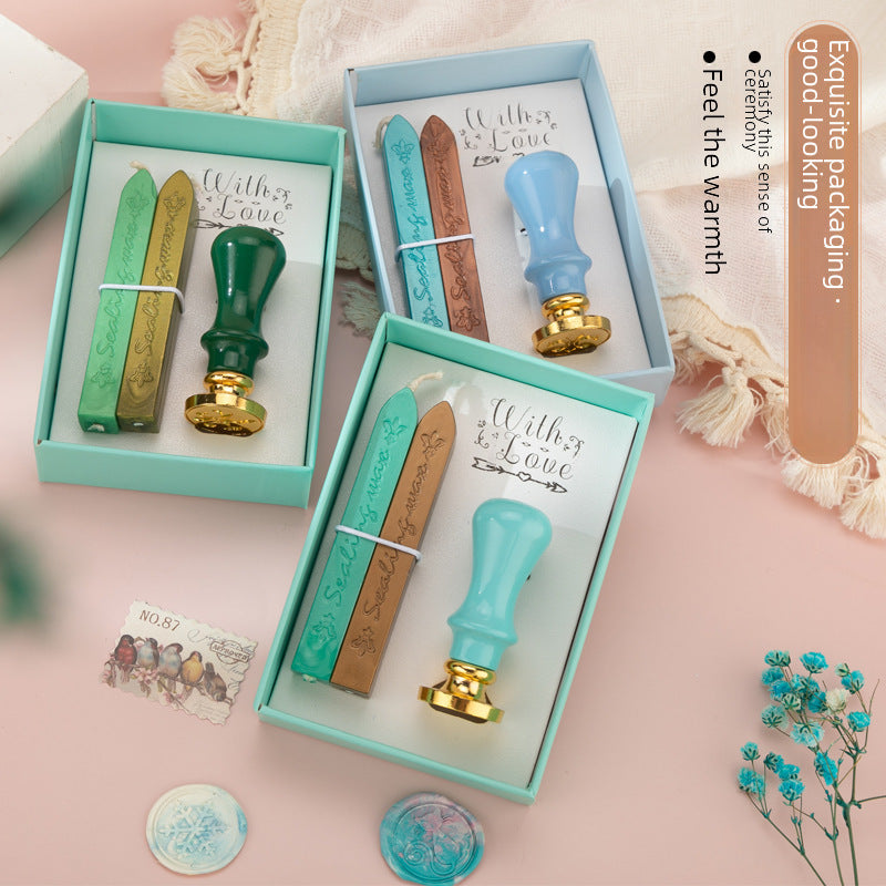 Cherry Blossom Fire Paint Seal Set – Complete Wax Seal Kit for Invitations & DIY - ViktaShop