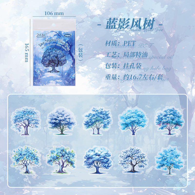 Waterproof PET Stickers – Natural Tree Scenery - ViktaShop