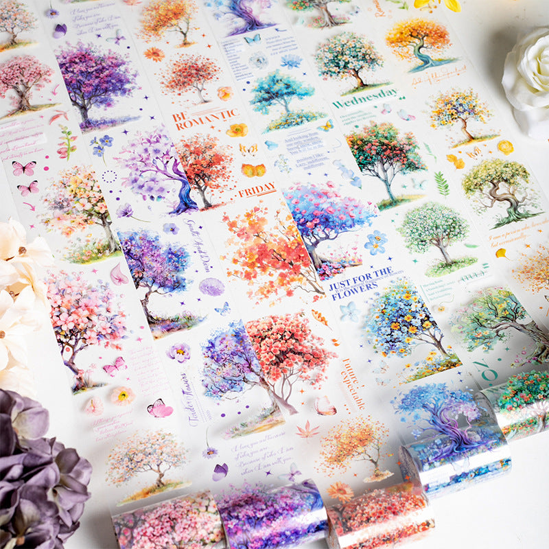 PET Tape – Blooming Forest Tree Series, 2m - ViktaShop