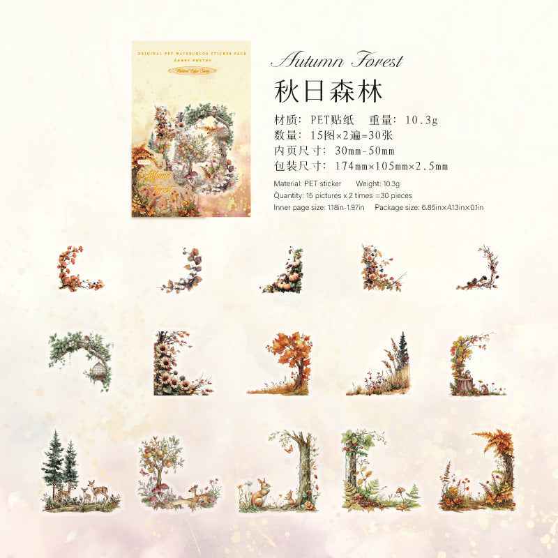 Beautiful PET Corner Style Stickers for Scrapbooking