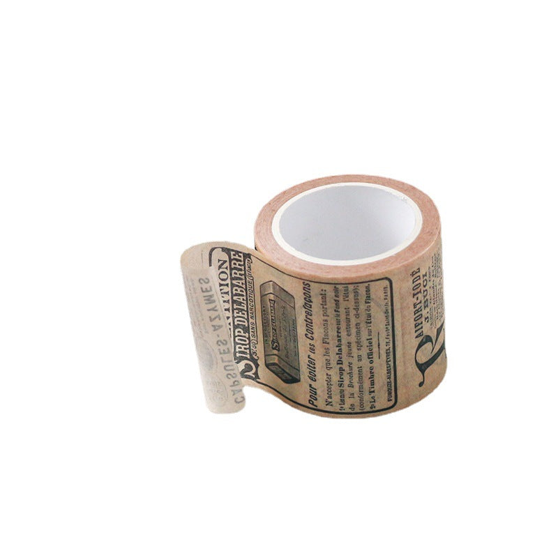 Twilight Retro Gothic Text Washi Tape – English Letter Design - ViktaShop