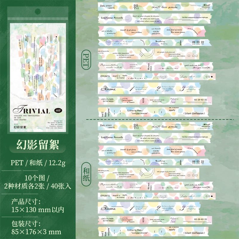 ticker Pack – Retro Style, Daily Element Handbook Material - ViktaShop