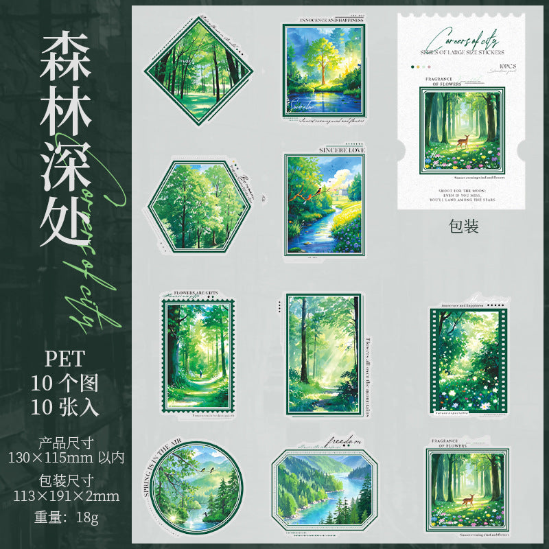 Corner Series Large - Size Landscaping Stickers - ViktaShop