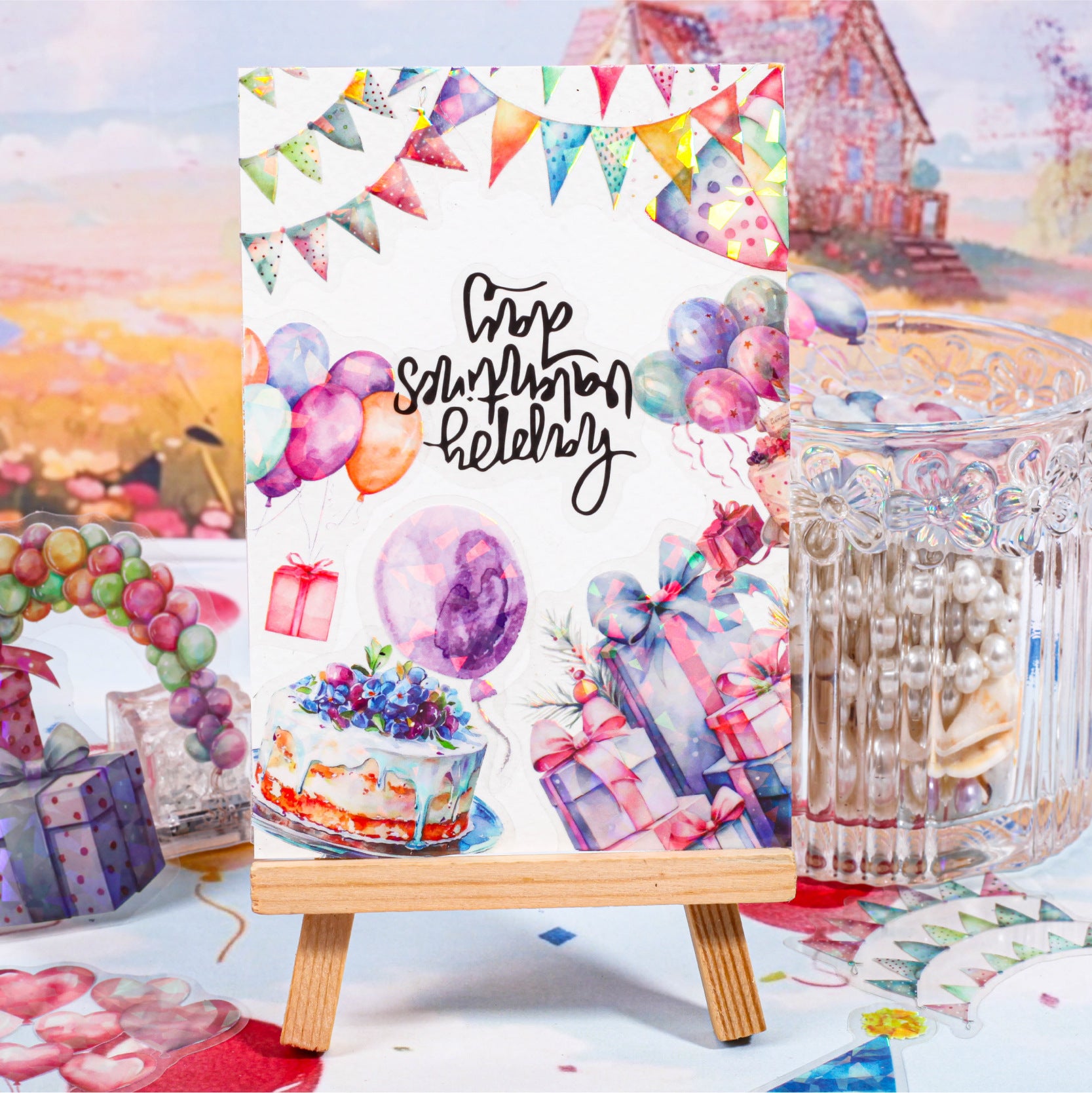 Cartoon Dream Party Stickers - PET - ViktaShop