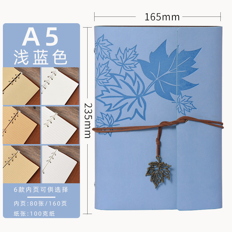 Retro Strap Loose-Leaf Notebook – Travel Day Journal - ViktaShop