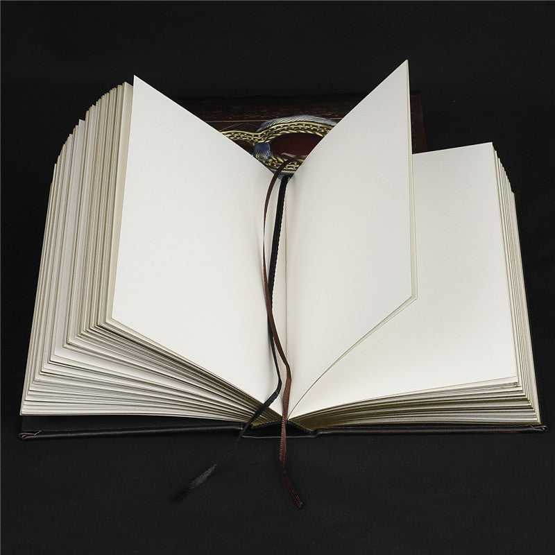 Retro Crystal Gem Notebook – Hardcover with Natural Stone - ViktaShop