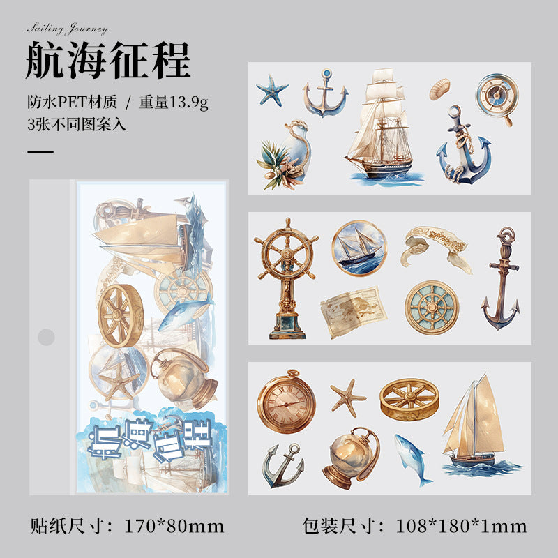 Time Notes Series PET Sticker Pack, 12 Options - ViktaShop